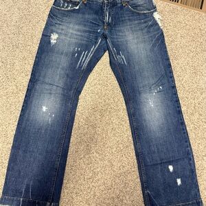 Dolce & Gabbana Men's Distressed Blue Jeans